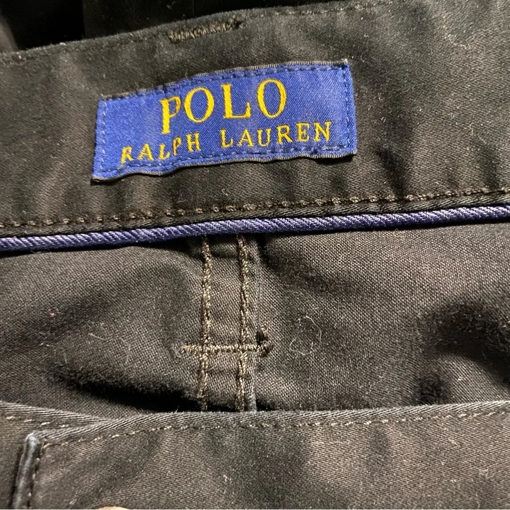 Polo Ralph Lauren Black Cotton Stretch Chino Pants